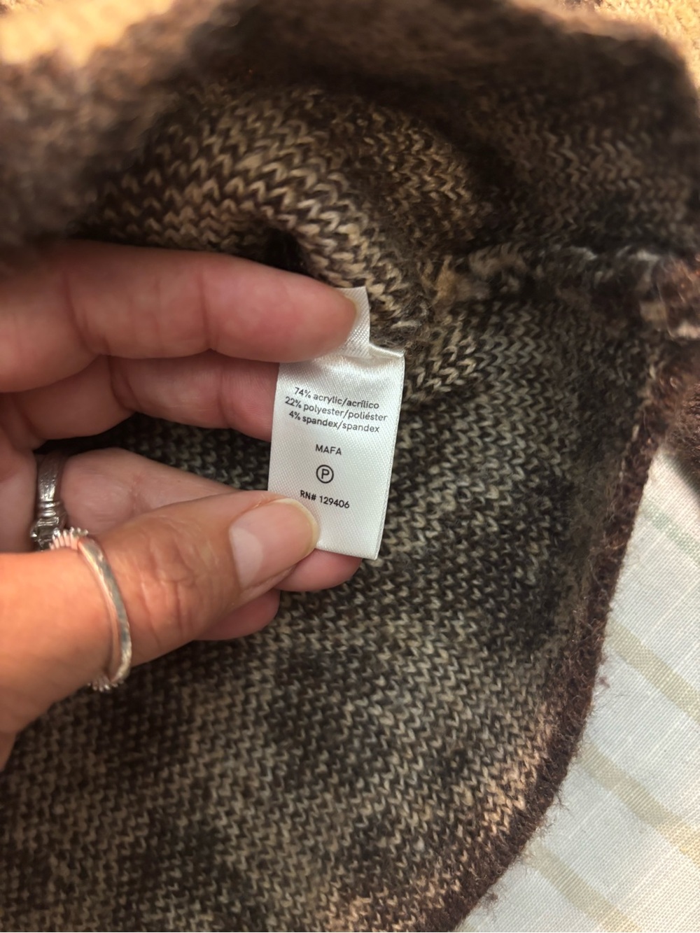 VENUS Cream & Brown Leopard-Print Off-Shoulder Sweater - Picture 5 of 5